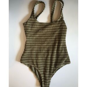 Ribbed/Ruffle Texture Billabong One Piece